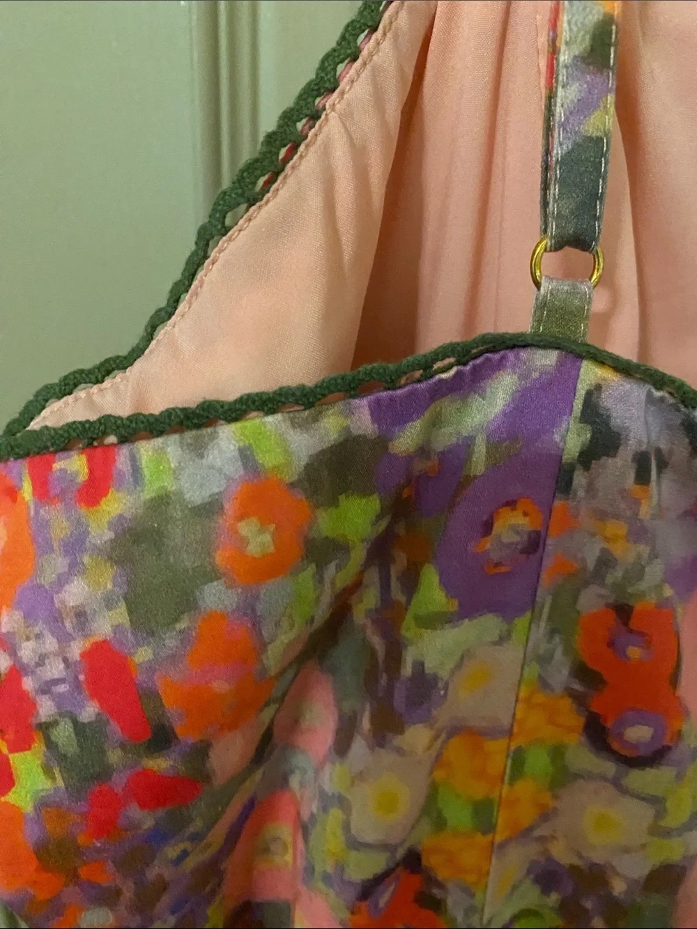 Floral Spaghetti-Strap Mini Dress in Purple & Pink - Picture 5 of 6